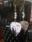 Pearl Jam Album Cover Beaded Guitar Pick&nbsp;Earrings